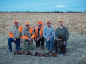 A group of happy pheasant hunters in eastern Colorado.