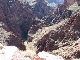 Devil's Corkscrew portion of Bright Angel Trail in Grand Canyon
