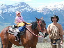 Enjoy beautiful scenery during a Montana riding vacation.