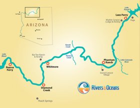 Grand Canyon River Rafting Map