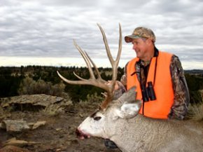 Hunter on Montana Mule Deer Hunt