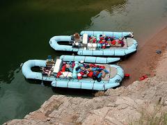 image of two rafts used on the trip
