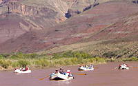 Boats below Tanner Rapid.