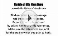 Guided Elk Hunts In Colorado - How To Find A Guide